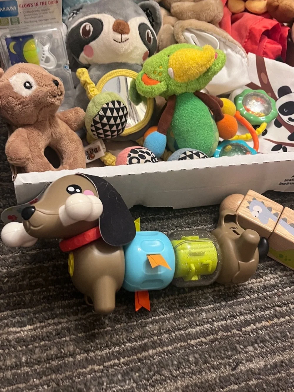 Plush & Wooden Sensory Play Set – Multicolor
